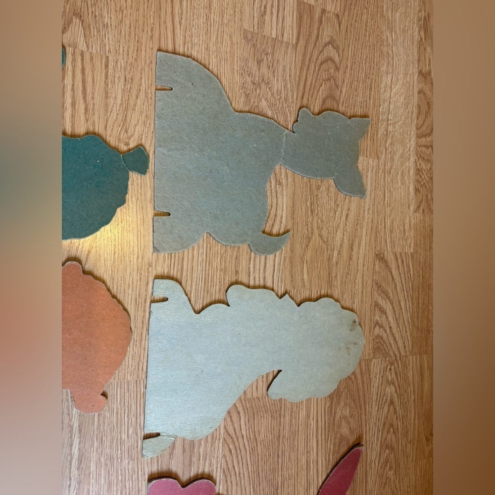 Vintage Animals Pressed Cardboard Wall Decor Lot Of 6 - Picture 9 of 11